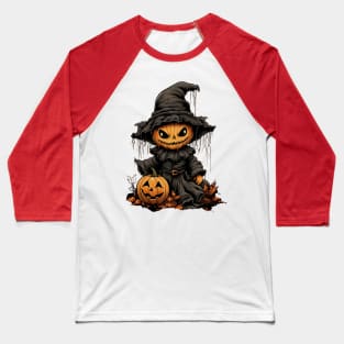 Evil Pumpkin Doll Halloween Baseball T-Shirt